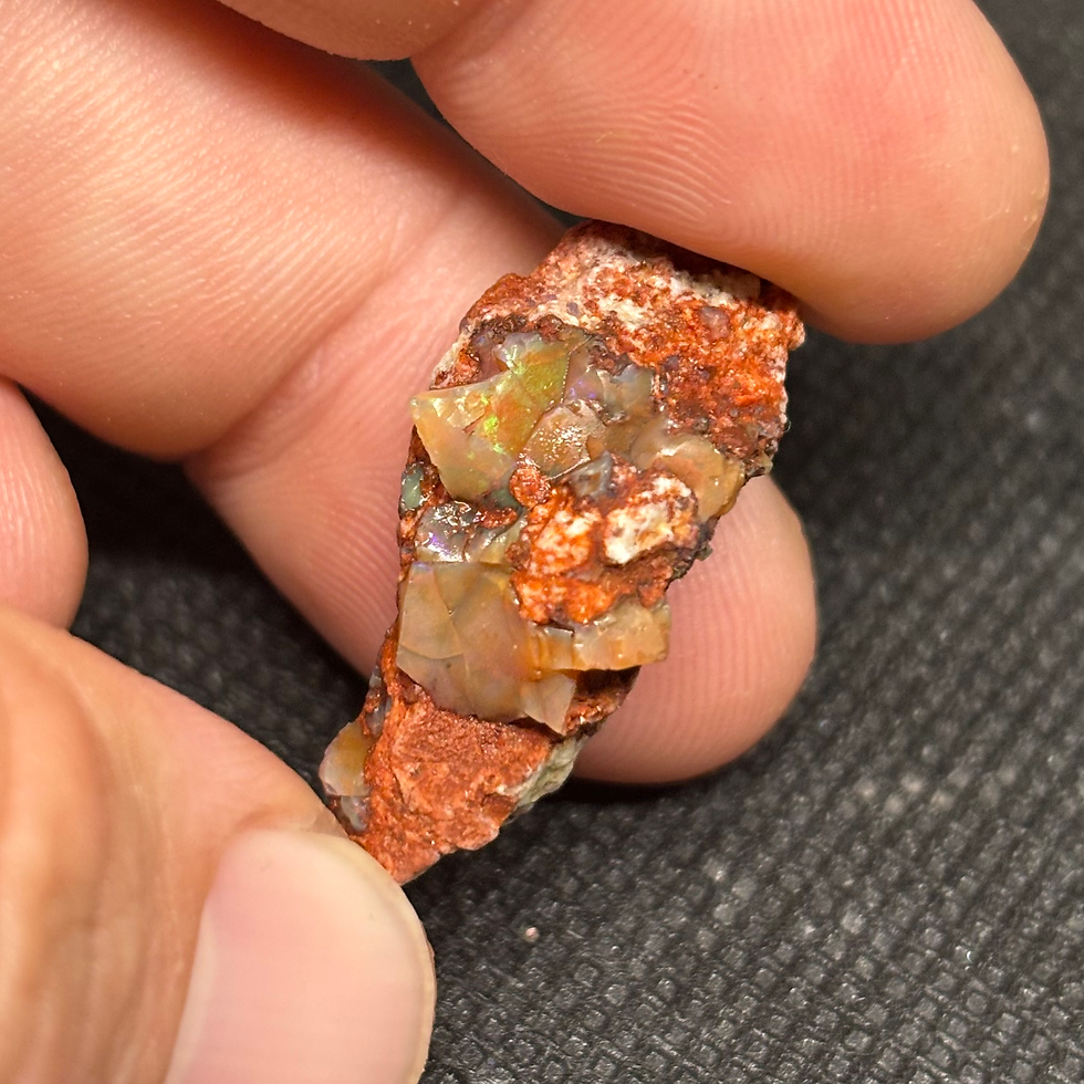 Thumbnail: Natural Fire Glowing Jalisco Mexican Fire Opal Specimen With Rolling Flash