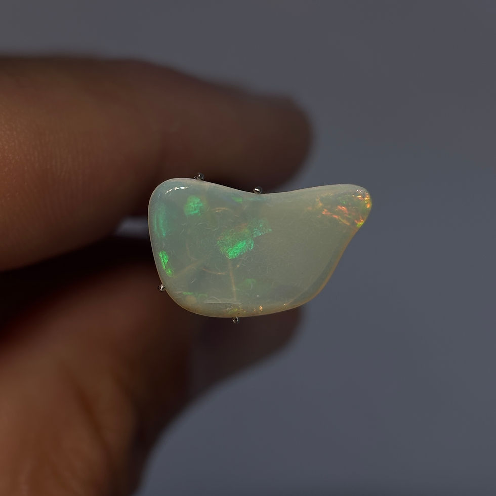 Thumbnail: Polished Australian Lightning Ridge Blot Opal Stone
