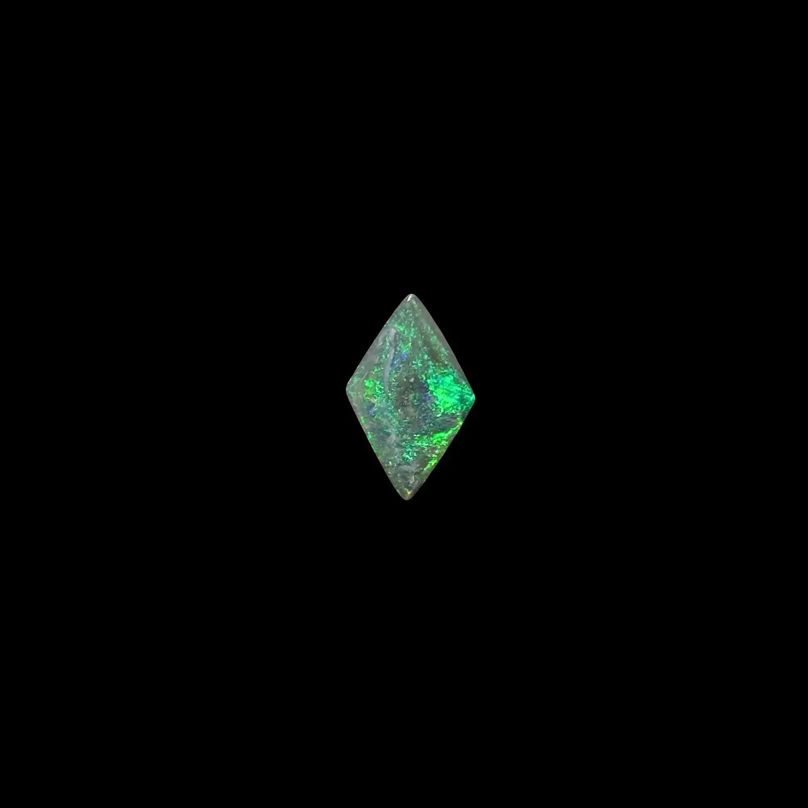 Polished Australian Lightning Ridge Canted Opal Stone