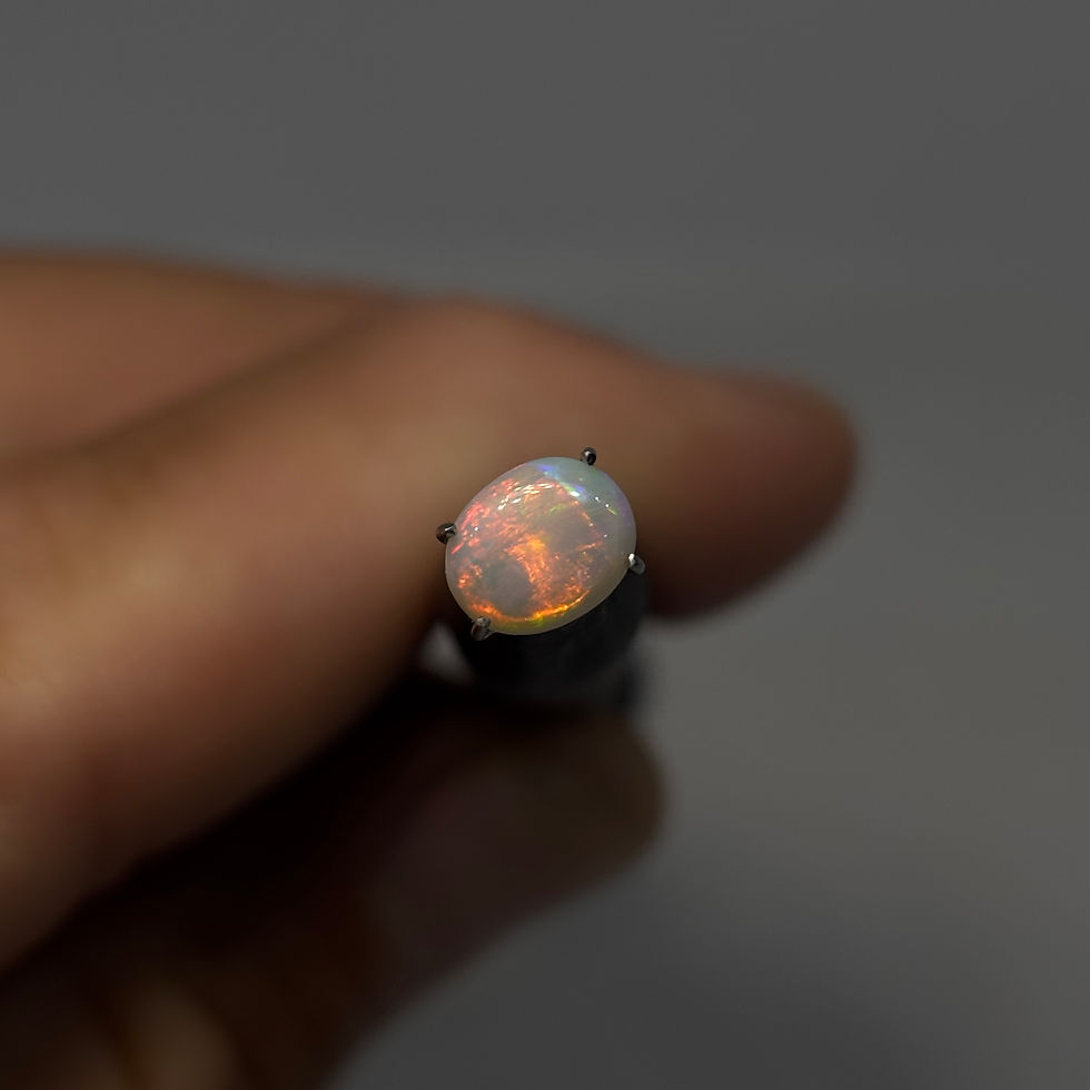 Thumbnail: Polished Australian Lightning Ridge Full Color Flash Opal Stone