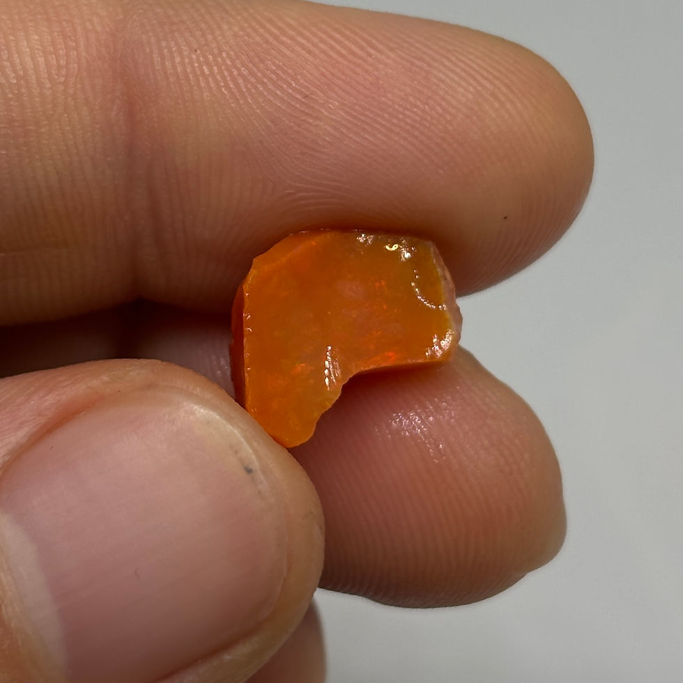 Thumbnail: Softly Fired Mexican Fire Opal Stone Rough