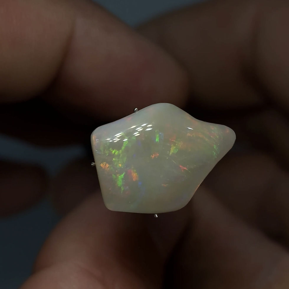 Thumbnail: Polished Australian Mintabie Winding Opal Stone