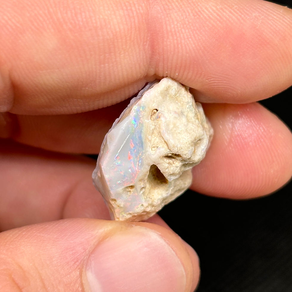 Thumbnail: Colorful Cornered Australian Lightning Ridge Opal Specimen