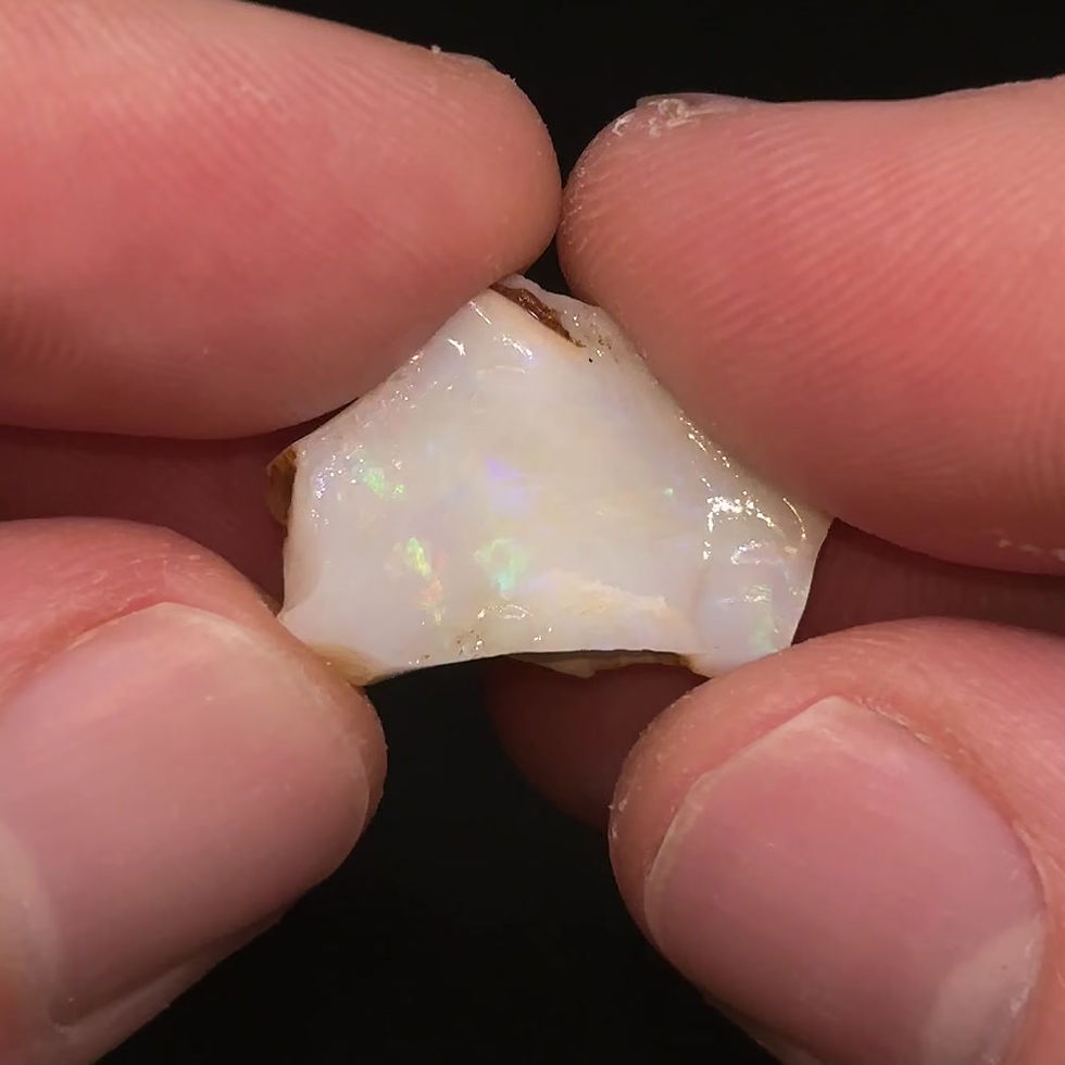 Thumbnail: Nice Light Patterned Australian Lightning Ridge Rough Opal