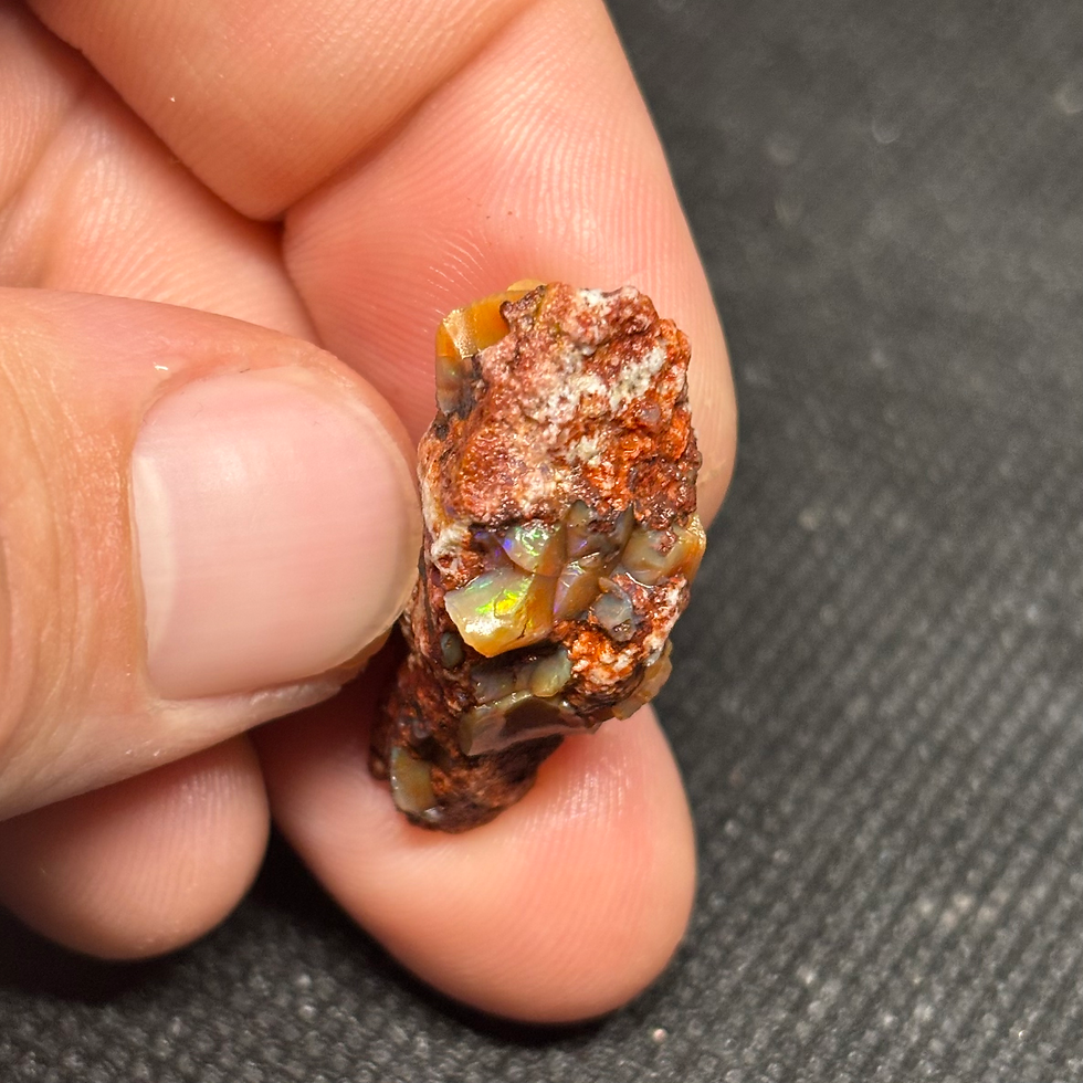 Thumbnail: Natural Fire Glowing Jalisco Mexican Fire Opal Specimen With Rolling Flash
