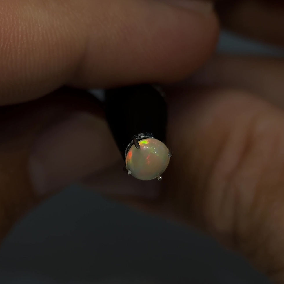 Thumbnail: Round Polished Jalisco Mexican Keel Fire Opal