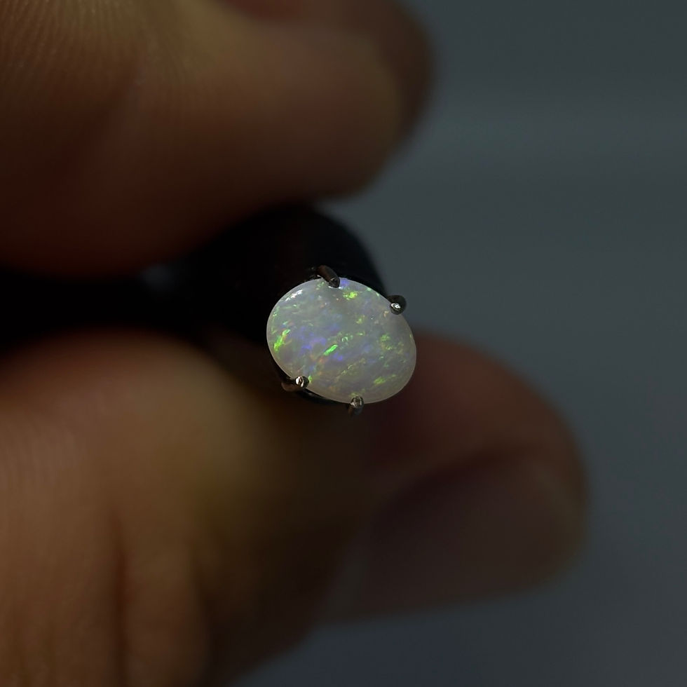 Thumbnail: Polished Australian Lightning Ridge Irregular Opal Stone