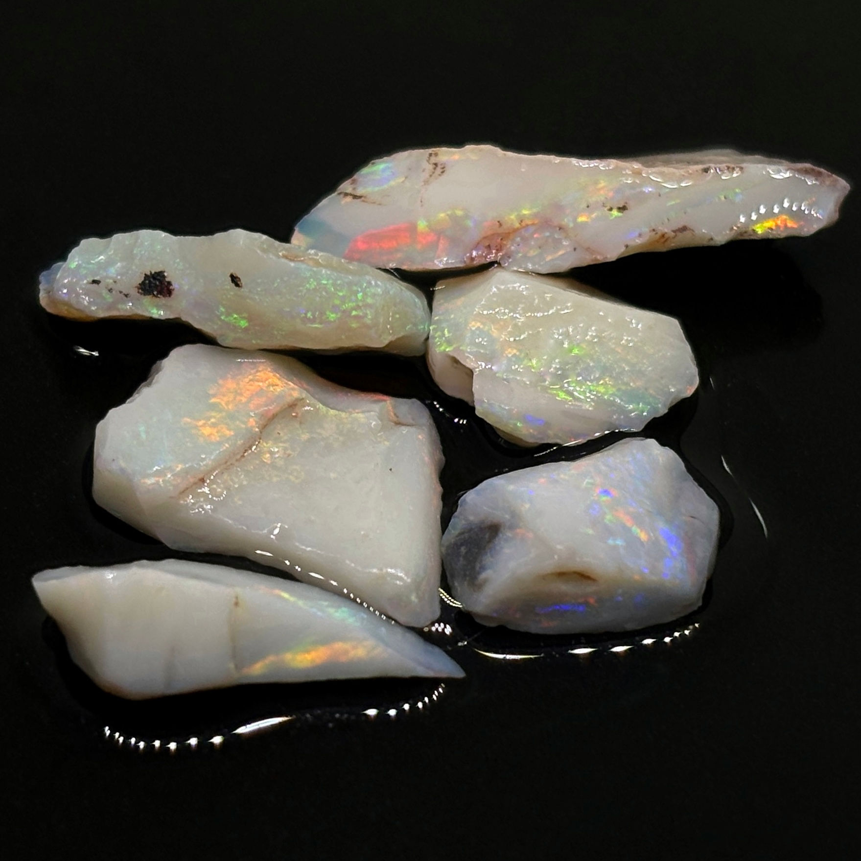 Beautiful Bright Light Based Australian Lightning Ridge Opal Parcel For Cabbing