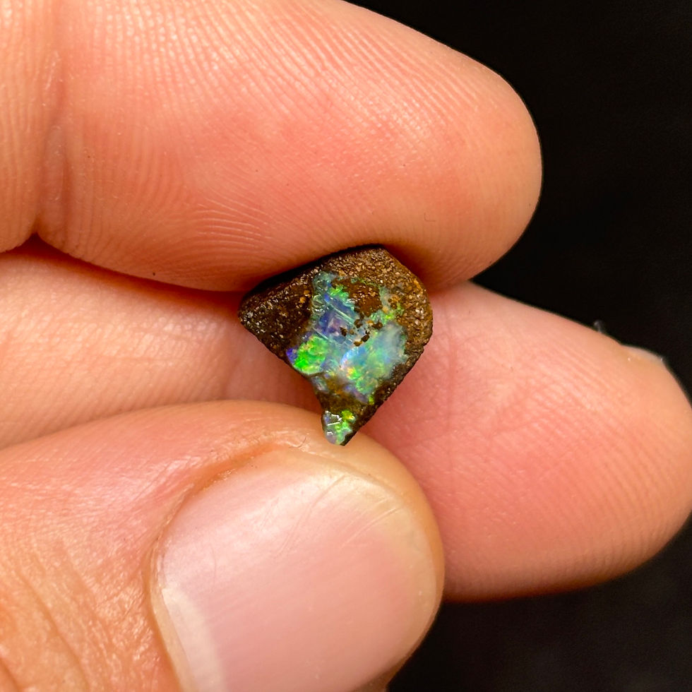 Thumbnail: Exquisite Single Australian Boulder Opal Cutter With Bright Neon Colors