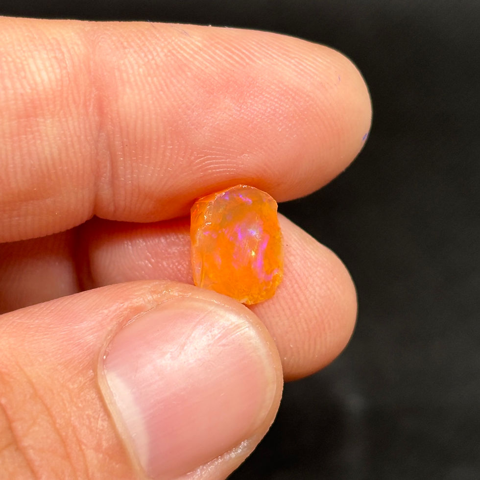 Thumbnail: Twisted Galaxy Mexican Fire Opal Single Cutter For Lapidary Work