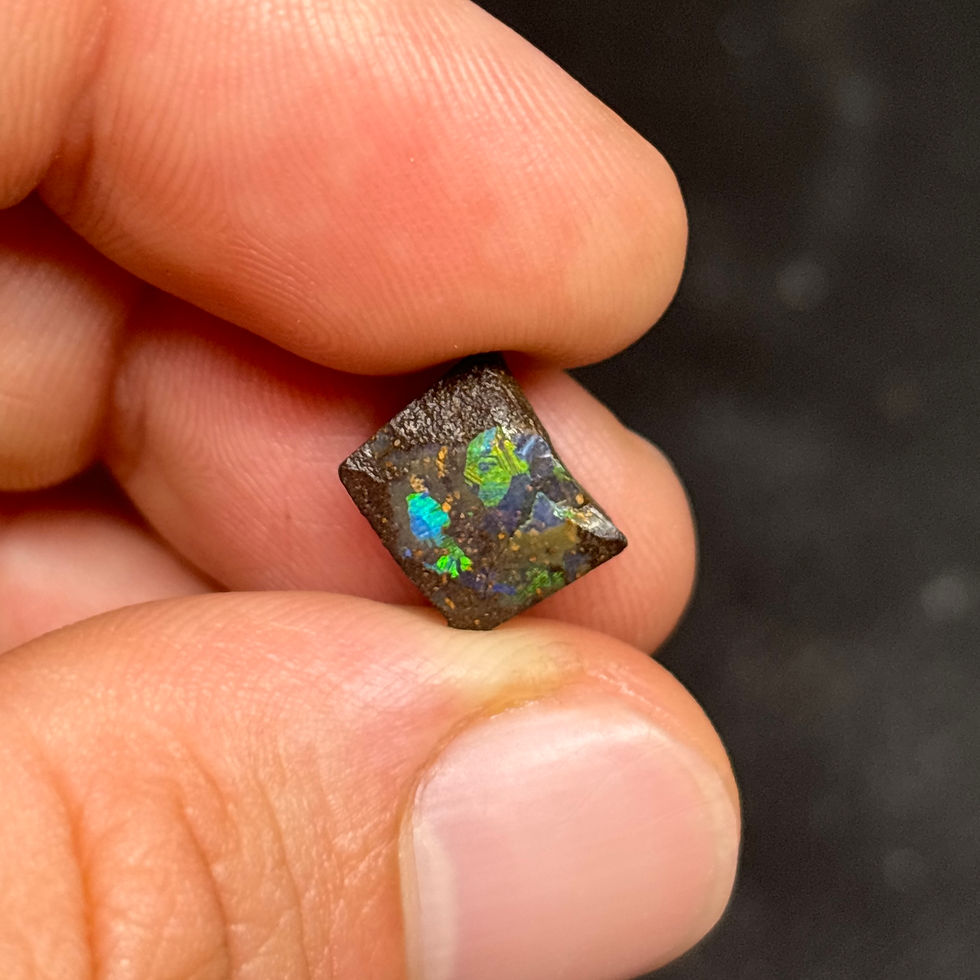 Thumbnail: Single Queensland Australia Rough Boulder Opal Cutter With Mixed Fires