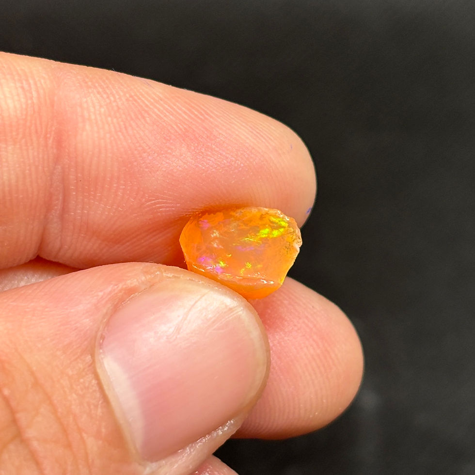 Thumbnail: Twisted Galaxy Mexican Fire Opal Single Cutter For Lapidary Work
