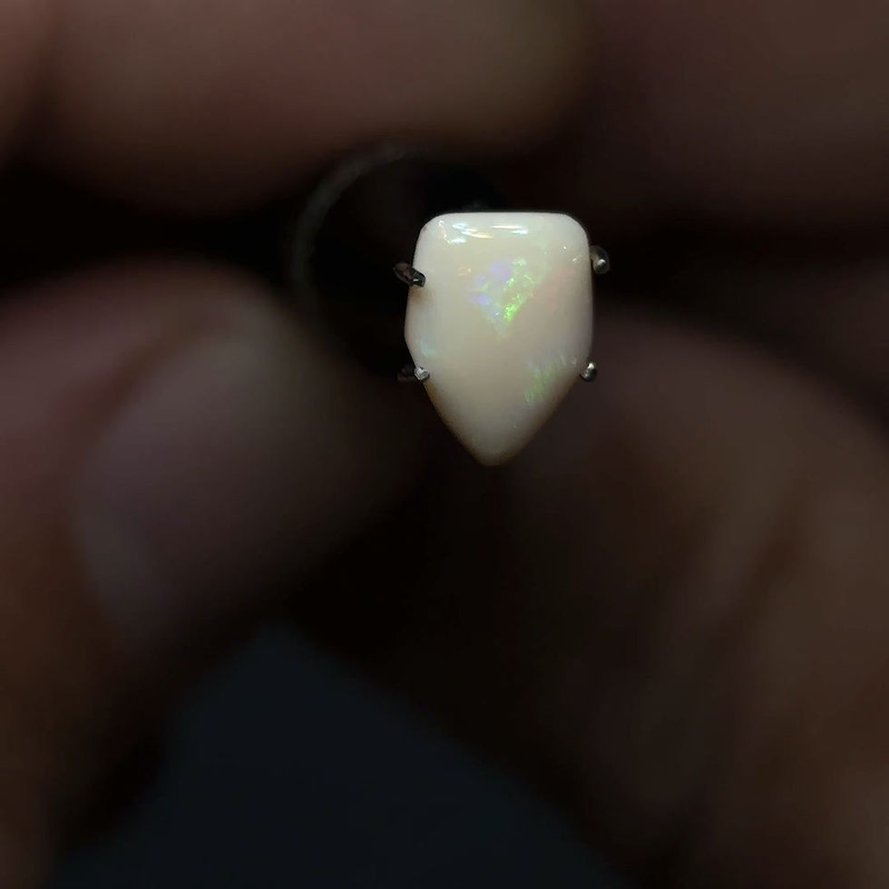 Thumbnail: Polished Jalisco Mexican Fire Cream Opal Stone