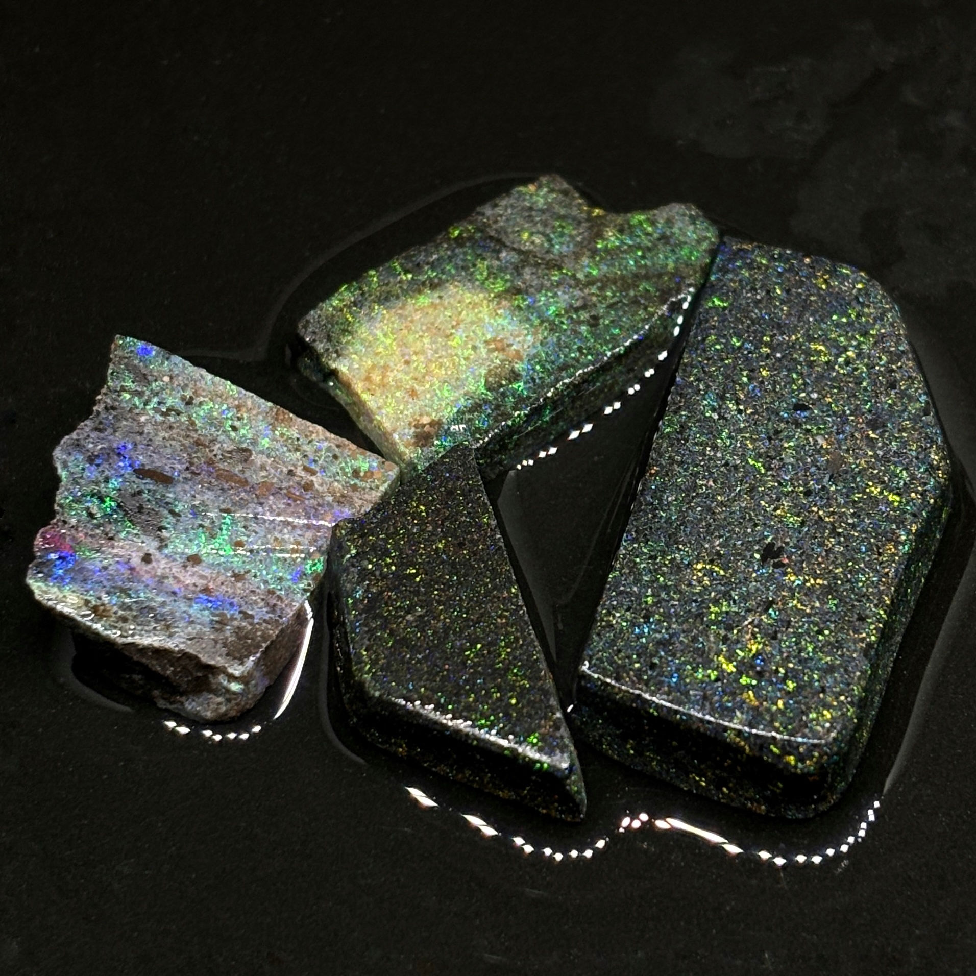 Australian Andamooka Colorful Melting Pot Opal Cutting Parcel