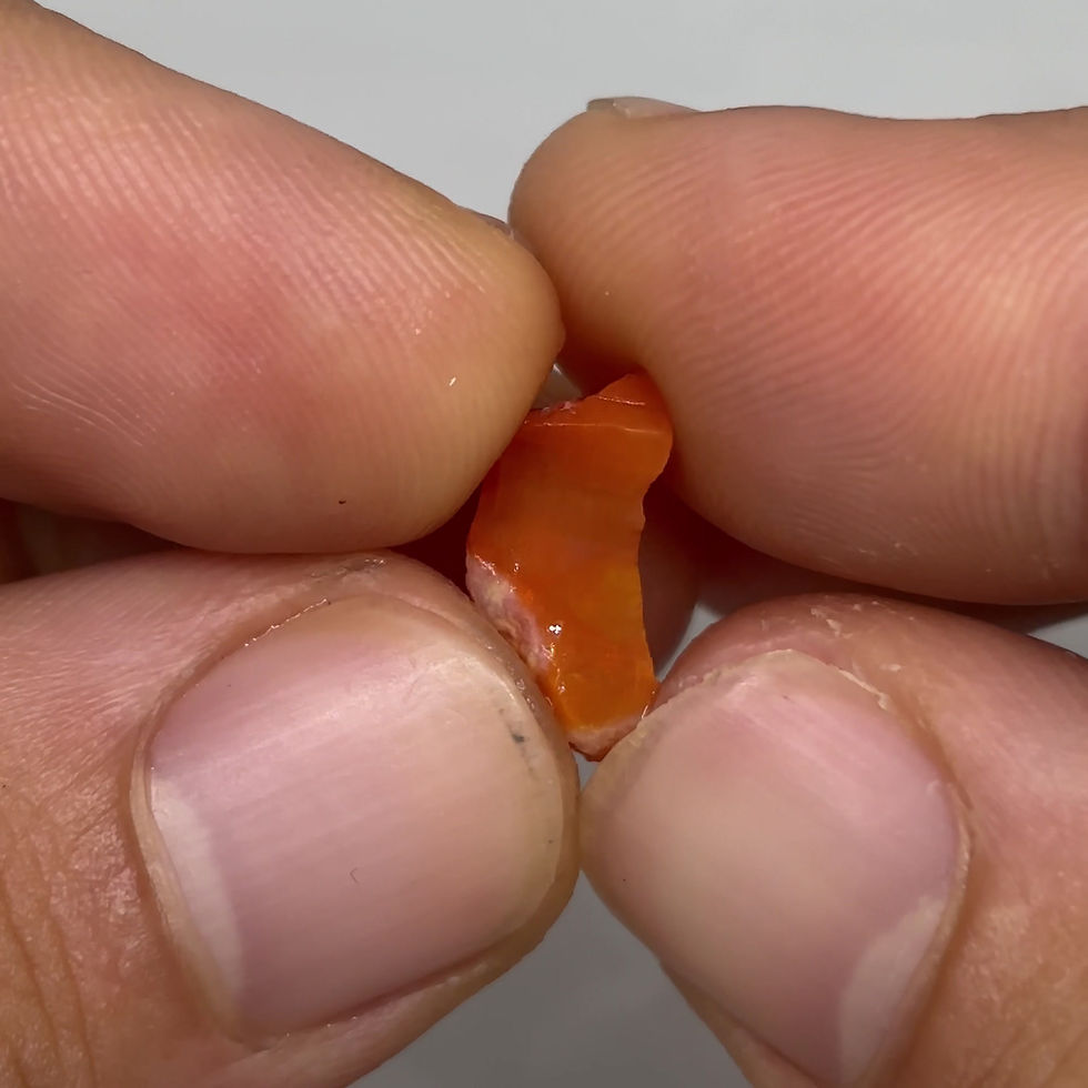 Thumbnail: Softly Fired Mexican Fire Opal Stone Rough