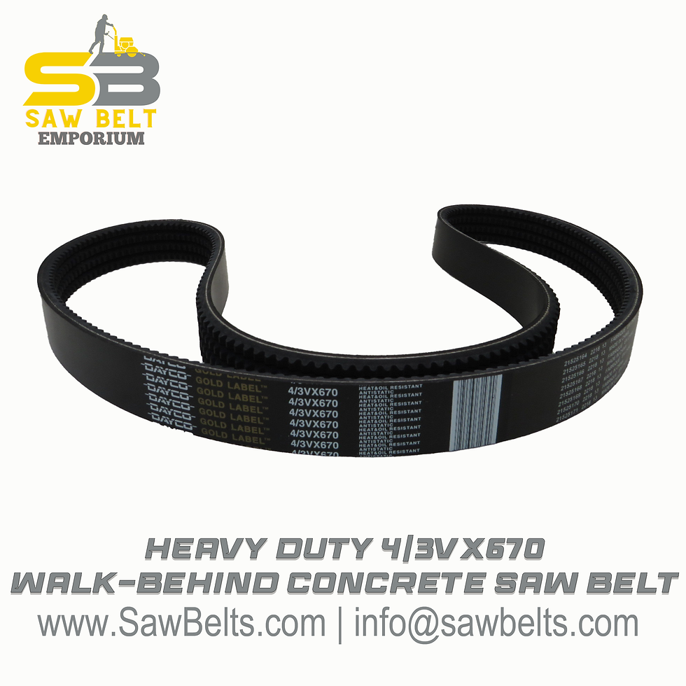 Thumbnail: 4/3VX670 DAYCO Saw Belt Replacement