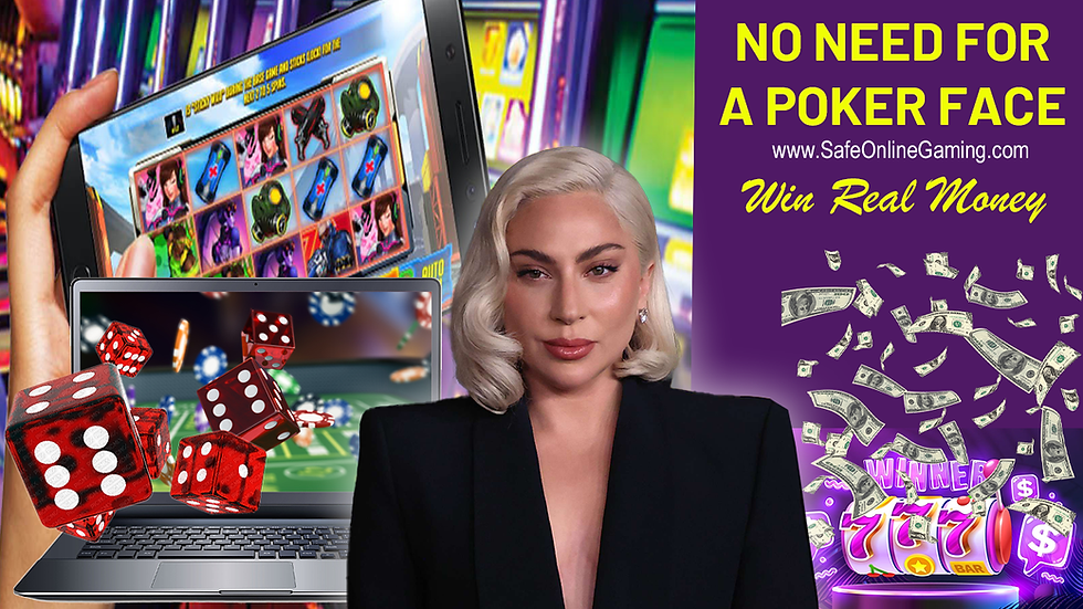 Lady Gaga showing her Poker Face