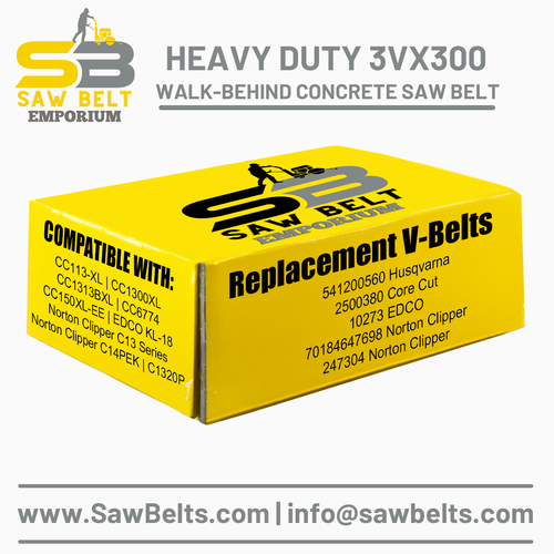 ☆ウェイクボード☆コンクリート 3VX300 Walk-Behind Concrete Saw Belt | 541200560 | Saw Belt Emporium