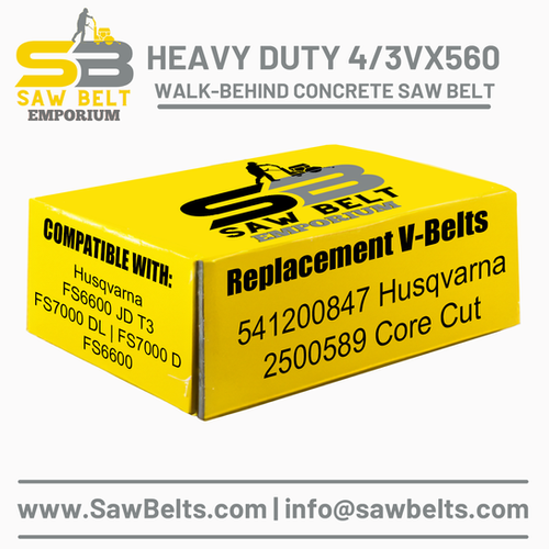 4/3VX560 Saw Belt Replacement for Walk-Behind Concrete Saw
