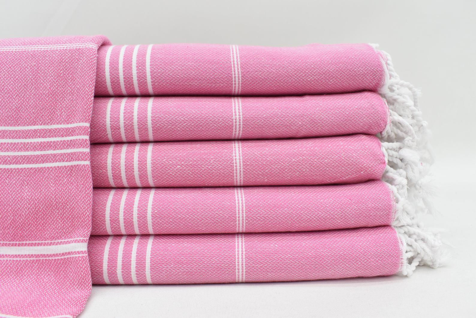 Pink Monaco Turkish Towel β Lightweight Quick Dry Beach & Bath Towel, Luxury Tur