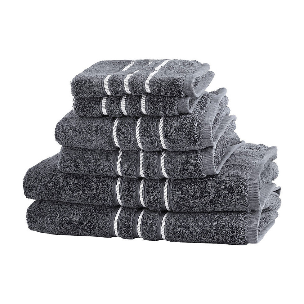 Thumbnail: NNEDSZ 6 Pack Bath Towels Set Cotton Towel Grey