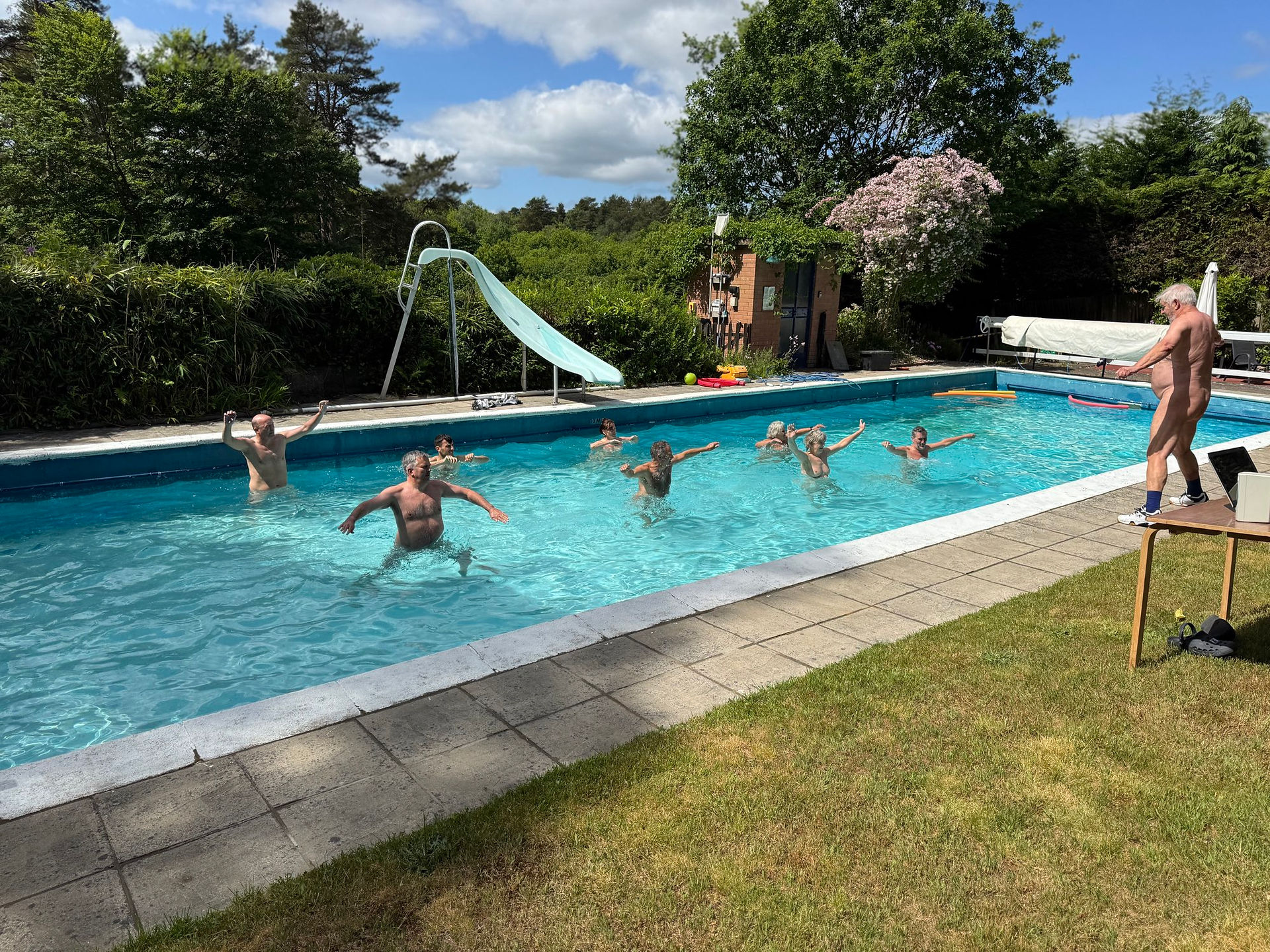 Aqua aerobics in full swing