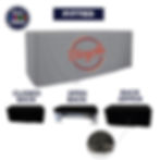 fitted table cover options: closed back, open back and back zipper