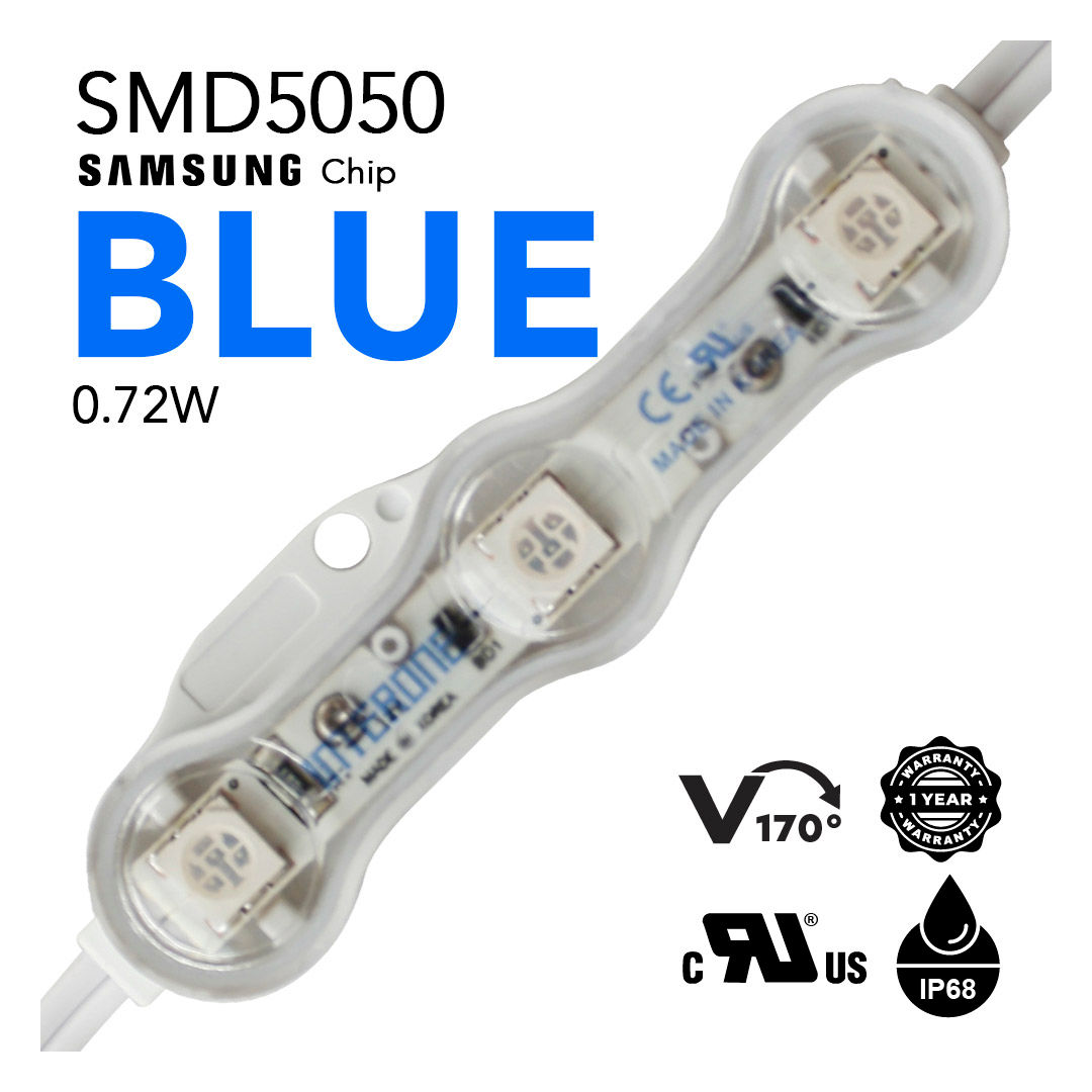 170°-0.72w-Blue Led Modules (100pcs)
