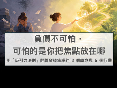 負債不可怕,可怕的是你把焦點放在哪:用「吸引力法則」翻轉金錢焦慮的 3 個轉念與 5 個行動