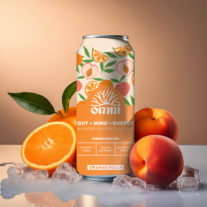 Orange peach Omni Energy with ice