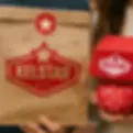 Kelstar food packaging: paper bag and red box