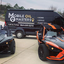 Mobile Oil Masters changing oil for exotic cars