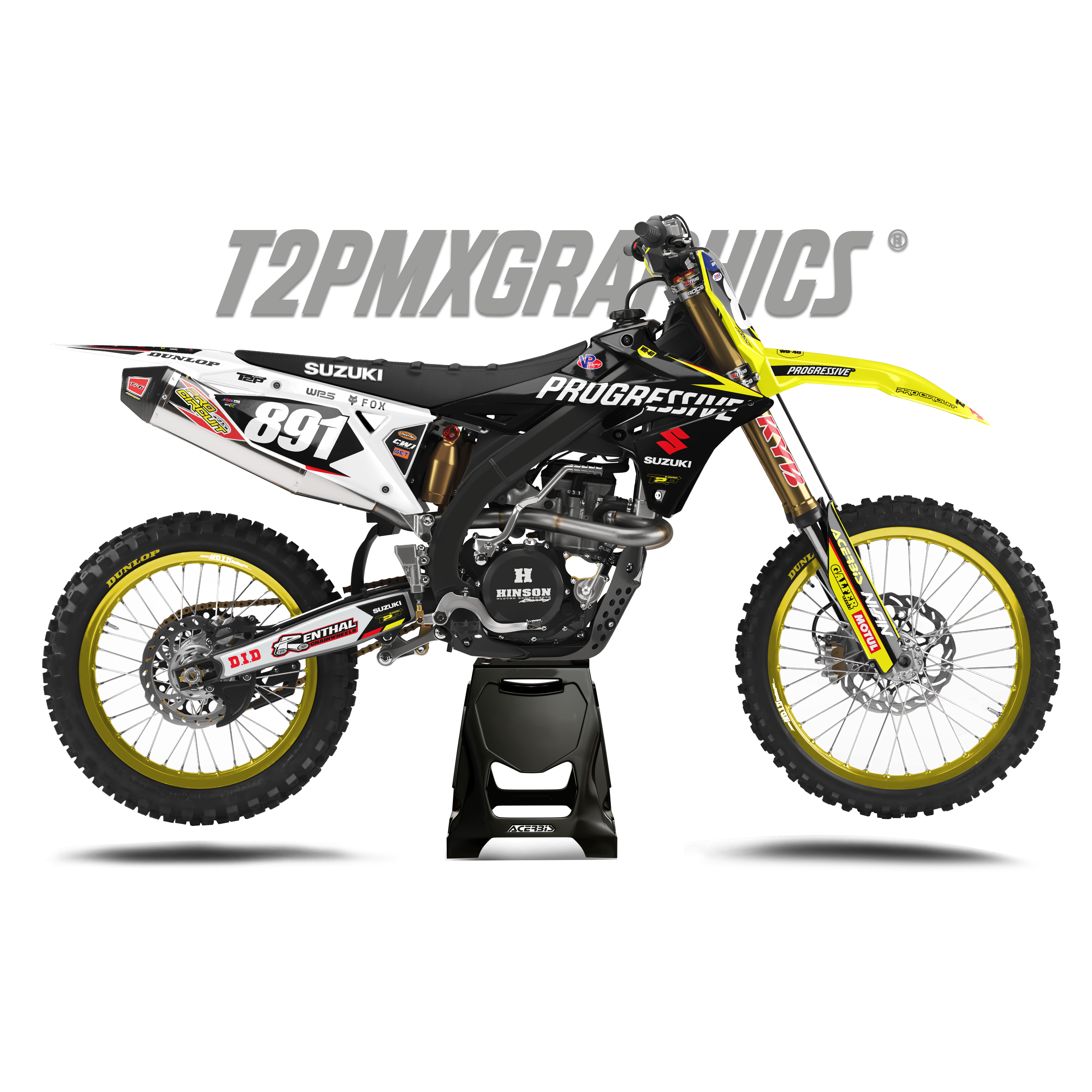 semi-perso SUZUKI "PROGRESSIVE 24" white