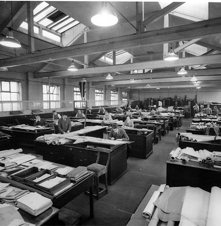 Barry Melvin Godfrey Thompson at The Plantworks Drawing Office in Doncaster circa 1972