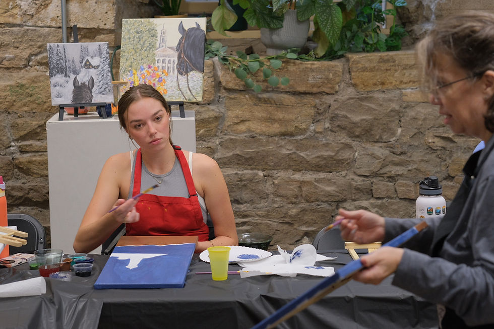 Step-by-step instruction helped artists feel comfortable from the very first brushstroke.
