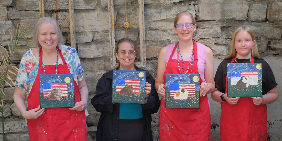 Starry Nights, Small Flags & Even Smaller Friends: A Two‑Part Painting Journey