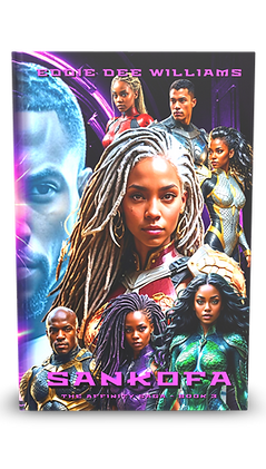 Sankofa superhero romance thriller book cover