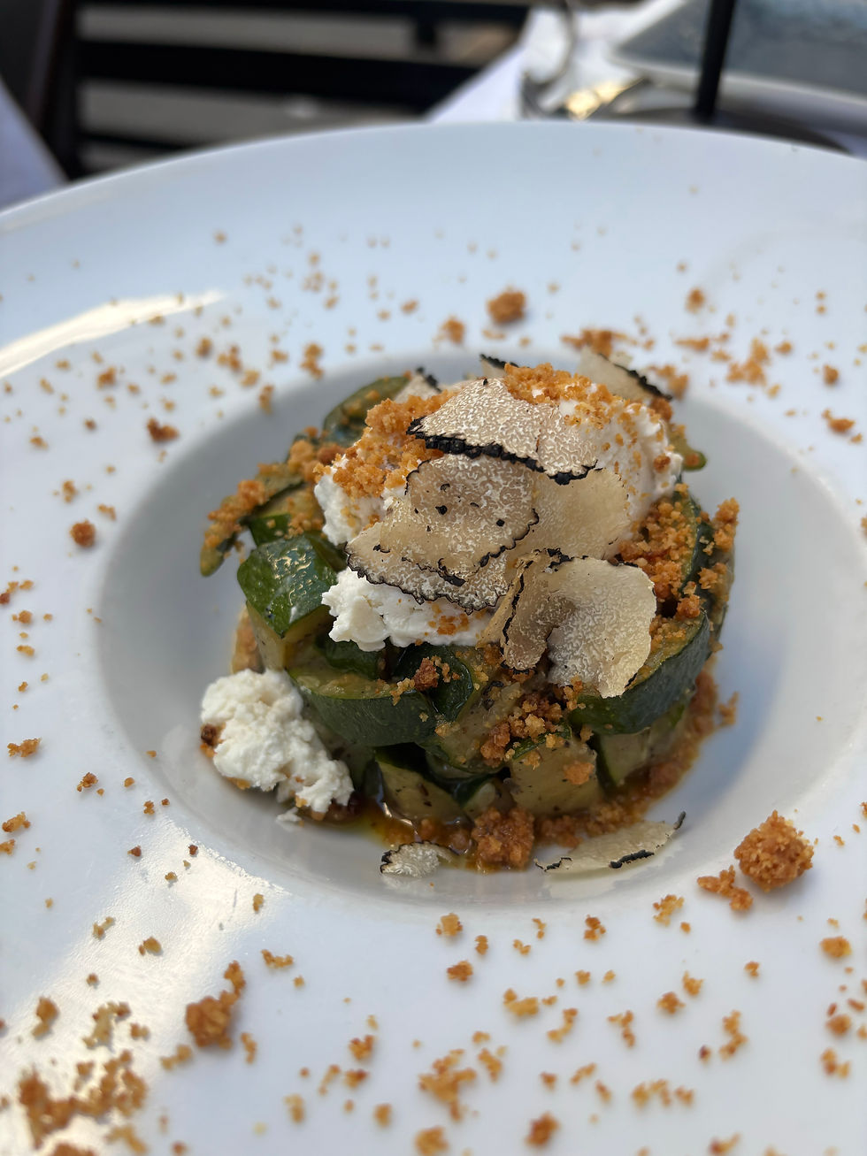 Truffle dish at truffle restaurant in Paris, France
