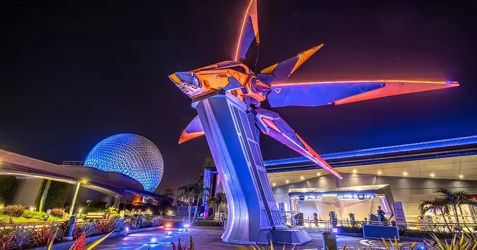 Disney After Hours Guardians of the Galaxy ride at night