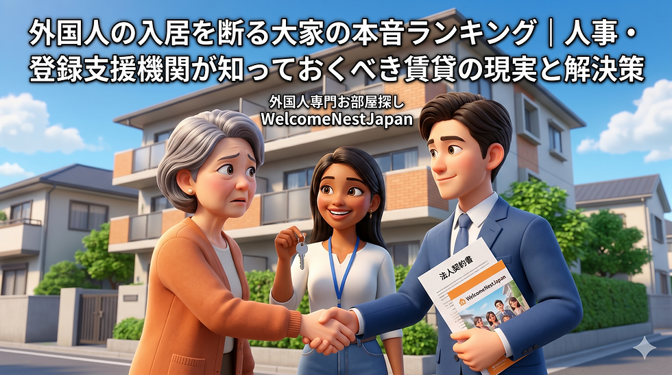 外国人の入居を断る大家の本音ランキング|人事・登録支援機関が知っておくべき賃貸の現実と解決策