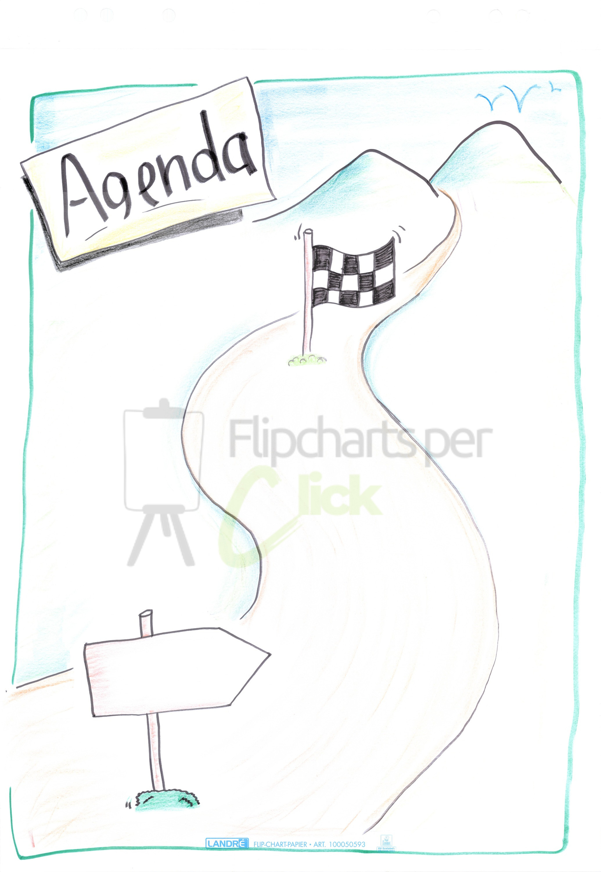 Agenda-Flipchart "Rennen"