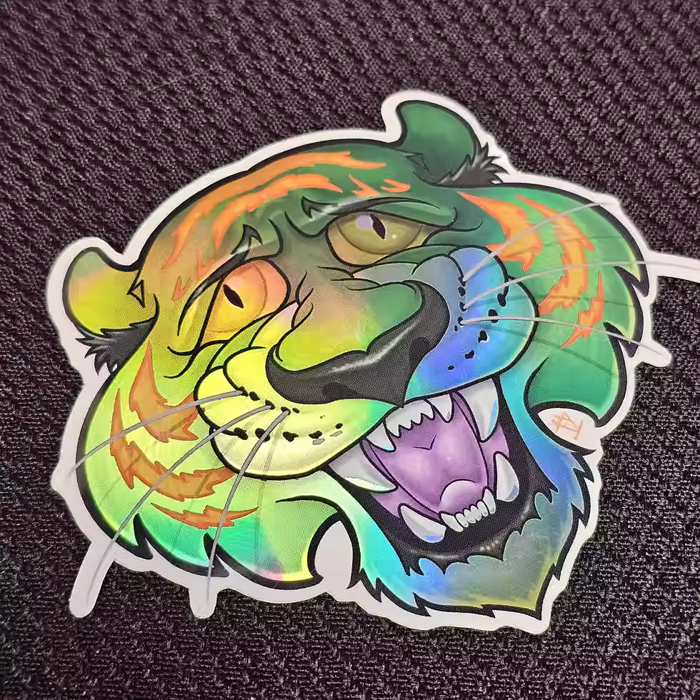 Thumbnail: Holographic Cringer Vinyl Sticker - Masters of the Universe 4"