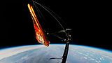 Space technology test on high altitude platform in space.