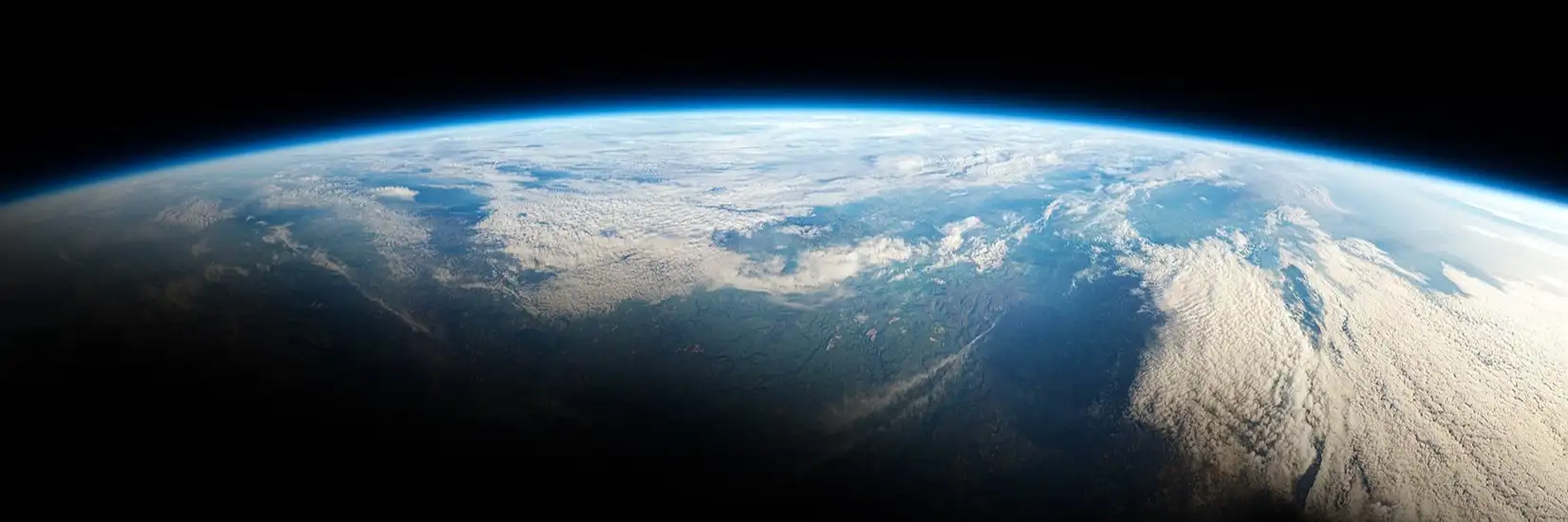 Panorama of Earth from space