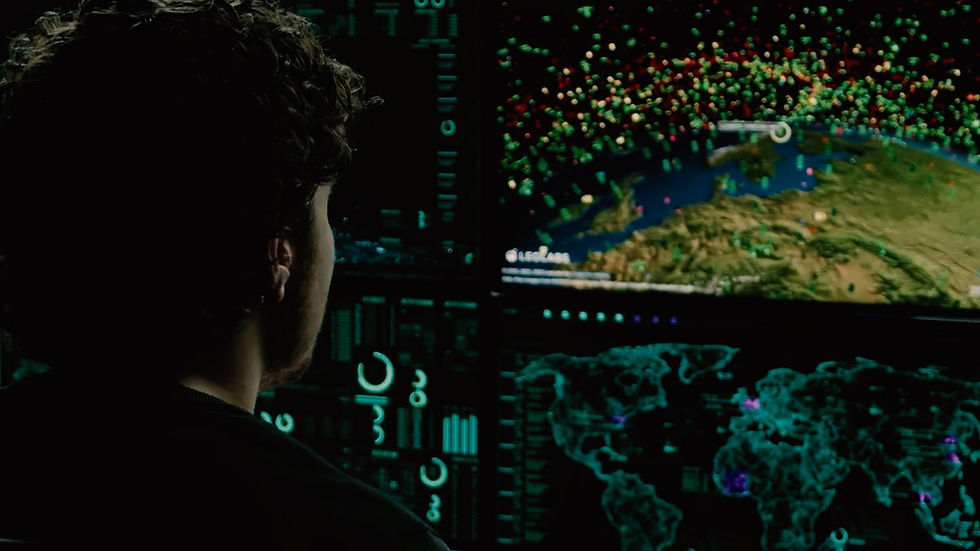 Sent Into Space team member reviewing data on screens