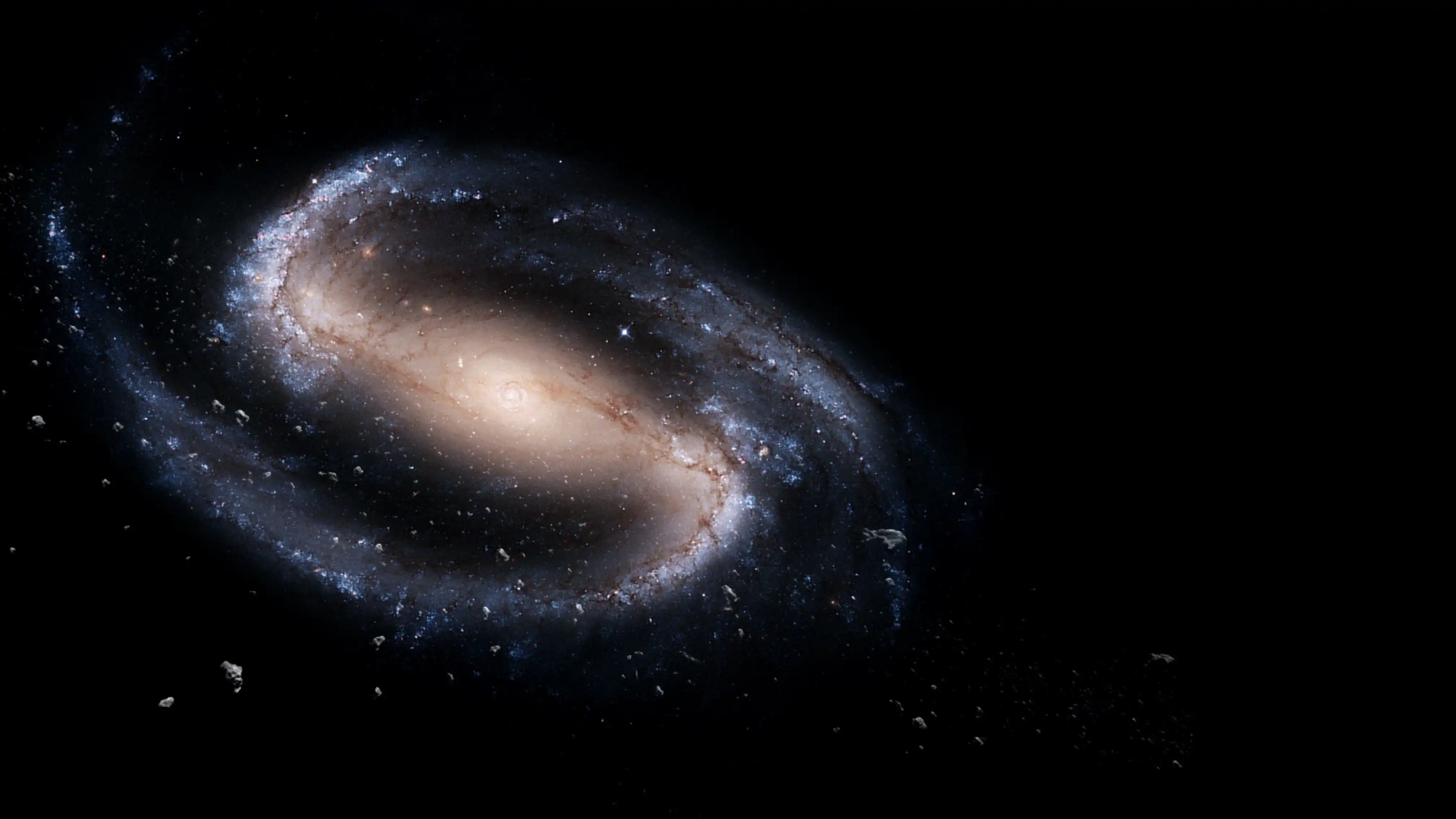 spiral shaped galaxy in space