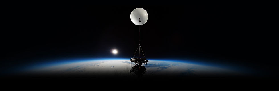 One of Sent Into Space's spacecraft in space looking down at the Earth