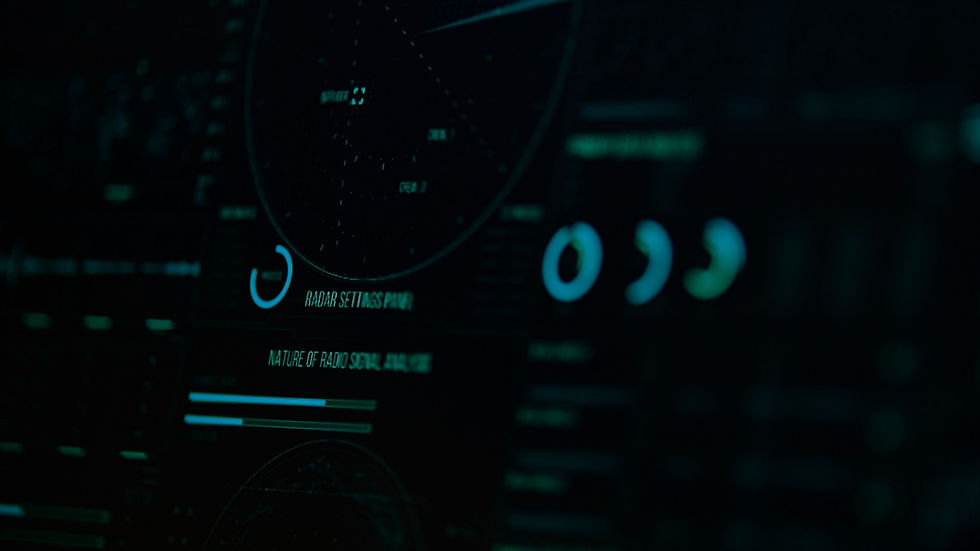 Spaceflight data console 2D animation.