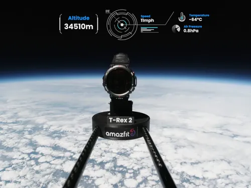 Amazfit space campaign by Sent Into Space