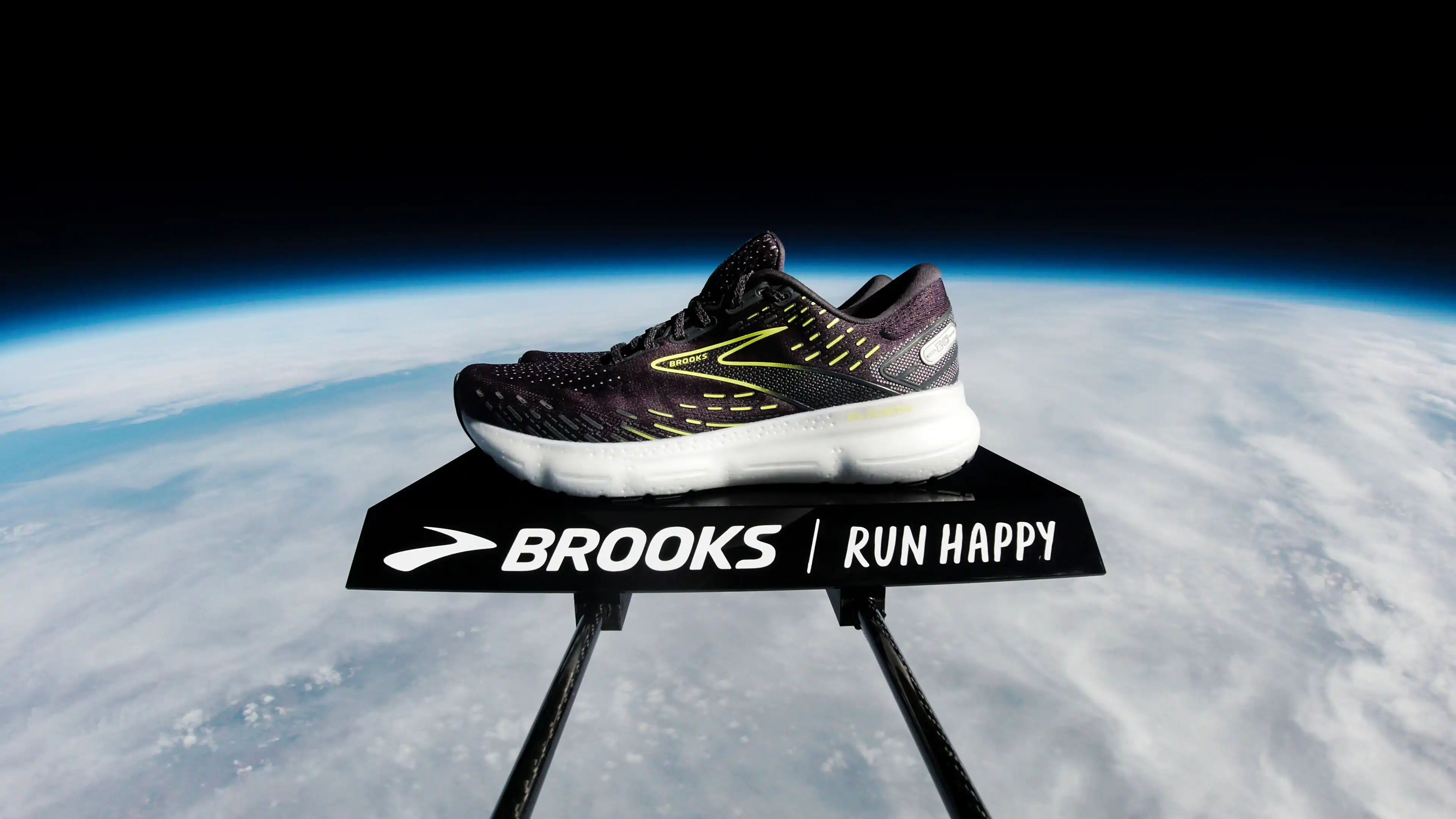 Brooks running shoe in space